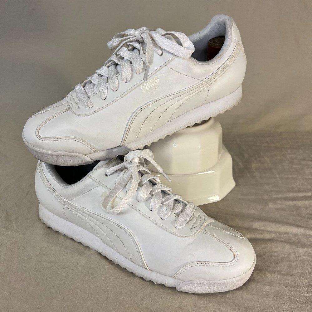 Puma Roma White on White